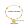 Wholesale Women's Stainless Steel Fashion Anklets With Bow And Letters Numbers Text Pattern