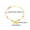 Wholesale Women's Stainless Steel Fashion Anklets With Bow And Letters Numbers Text Pattern