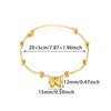 Wholesale Women's Stainless Steel Fashion Anklets With Bow And Letters Numbers Text Pattern
