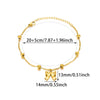 Wholesale Women's Stainless Steel Fashion Anklets With Bow And Letters Numbers Text Pattern