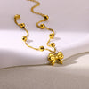 Wholesale Women's Stainless Steel Fashion Anklets With Bow And Letters Numbers Text Pattern