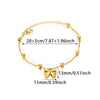 Wholesale Women's Stainless Steel Fashion Anklets With Bow And Letters Numbers Text Pattern