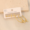 Wholesale Women's Stainless Steel Fashion Heart Pattern Electroplated Earrings With Stars And Crosses