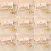 Wholesale Women's Stainless Steel Fashion Heart Pattern Electroplated Earrings With Stars And Crosses