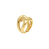 Wholesale Women's Stainless Steel Fashion Interwoven Winding Ring With Letters Numbers Text Pattern And Electroplating