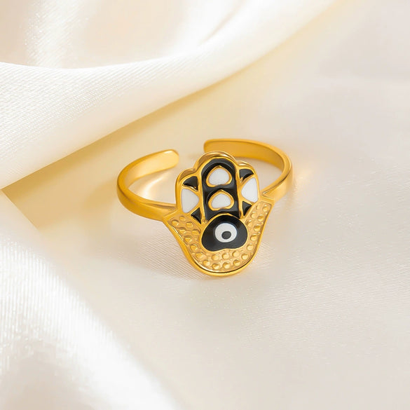 Wholesale Women's Stainless Steel Fashion Jewelry Electroplated Ring With Heart Wave Geometric Animal Zodiac Letter Number And Text Patterns