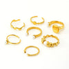 Wholesale Women's Stainless Steel Fashion Open Ring With Geometric Design And Electroplating Treatment