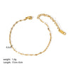 Wholesale Women's Stainless Steel Fine Blade Chain Twist Chain Geometric Pattern Bracelet With Pvdp Furnace Real Gold Processing
