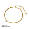 Wholesale Women's Stainless Steel Fine Blade Chain Twist Chain Geometric Pattern Bracelet With Pvdp Furnace Real Gold Processing
