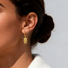 Wholesale Women's Stainless Steel Fivepointed Star Geometric Little Fresh Style Pvd Furnace Vacuum Real Gold Plated Earrings