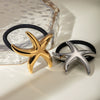 Wholesale Women's Stainless Steel Fivepointed Star Hair Ring Hair Rope Hair Accessories With Electroplating Treatment High Elasticity