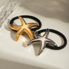 Wholesale Women's Stainless Steel Fivepointed Star Hair Ring Hair Rope Hair Accessories With Electroplating Treatment High Elasticity
