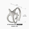 Wholesale Women's Stainless Steel Fivepointed Star Ring With Electroplating Treatment
