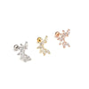 Wholesale Women's Stainless Steel Fivepointed Star Zircon Inlaid Ear Piercing Jewelry