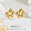 Wholesale Women's Stainless Steel Floral Stamped Earrings