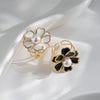 Wholesale Women's Stainless Steel Flower And Heart Shape Retro Fashion Ring With Electroplating
