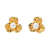 Wholesale Women's Stainless Steel Flower Earrings With Electroplating Simple Style