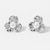 Wholesale Women's Stainless Steel Flower Earrings With Electroplating Simple Style