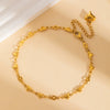 Wholesale Women's Stainless Steel Flower Heart Square Bead Bracelet With Star Pattern And Electroplating For Summer