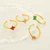 Wholesale Women's 316L Stainless Steel Flower Ring With Inlaid Zircon And Electroplating Treatment