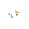 Wholesale Women's Stainless Steel Flower Zircon Inlaid Earrings