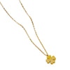 Wholesale Women's Stainless Steel Fourleaf Clover Flower Pattern Electroplated Clavicle Necklace