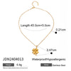 Wholesale Women's Stainless Steel Fourleaf Clover Pendant Necklace With Electroplating Design And Ochain