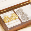 Wholesale Women's Stainless Steel French Retro Court Style Clover Earrings With Diamond Pearl Flower Design Electroplated 18K Vacuum Plating In Furnace Geometric Pattern