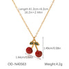 Wholesale Women's Stainless Steel Fruit Pendant Necklace With Pvd Vacuum Plating And Dripping Oil Craft