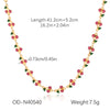 Wholesale Women's Stainless Steel Fruit Pendant Necklace With Pvd Vacuum Plating And Dripping Oil Craft