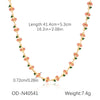 Wholesale Women's Stainless Steel Fruit Pendant Necklace With Pvd Vacuum Plating And Dripping Oil Craft