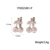 Wholesale Women's Stainless Steel Fruit Shaped Earrings With Pvd Furnace Vacuum Real Gold Plating Fresh Fashion And Simple Exquisite Design
