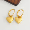 Wholesale Women's Stainless Steel Geometric And Heart Shape Electroplated Earrings