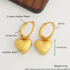 Wholesale Women's Stainless Steel Geometric And Heart Shape Electroplated Earrings