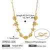 Wholesale Women's Stainless Steel Geometric Animal Style Necklace With Pvd Furnace Vacuum Real Gold Plating