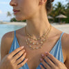 Wholesale Women's Stainless Steel Geometric Animal Style Necklace With Pvd Furnace Vacuum Real Gold Plating