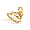 Wholesale Women's Stainless Steel Geometric Animal Style Pvd Furnace Vacuum Real Gold Plated Ring Accessories