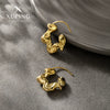 Wholesale Women's Stainless Steel Geometric Asymmetrical Electroplated Alloy Earrings