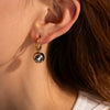 Wholesale Women's Stainless Steel Geometric Ball Pendant Electroplated Earrings