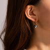 Wholesale Women's Stainless Steel Geometric Ball Pendant Electroplated Earrings