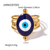 Wholesale Women's Stainless Steel Geometric Blue Eye Pendant Earrings With Electroplating Treatment