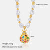 Wholesale Women's Stainless Steel Geometric Bow Star Pattern Electroplated Necklace
