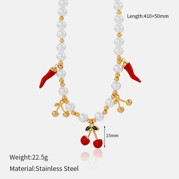 Wholesale Women's Stainless Steel Geometric Bow Star Pattern Electroplated Necklace