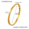 Wholesale Women's Stainless Steel Geometric Bracelet Set Inlaid With Zircon And Plated With 18K Real Gold