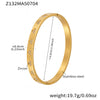 Wholesale Women's Stainless Steel Geometric Bracelet Set Inlaid With Zircon And Plated With 18K Real Gold