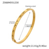 Wholesale Women's Stainless Steel Geometric Bracelet Set Inlaid With Zircon And Plated With 18K Real Gold
