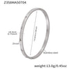 Wholesale Women's Stainless Steel Geometric Bracelet Set Inlaid With Zircon And Plated With 18K Real Gold