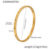Wholesale Women's Stainless Steel Geometric Bracelet Set Inlaid With Zircon And Plated With 18K Real Gold