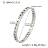 Wholesale Women's Stainless Steel Geometric Bracelet Set Inlaid With Zircon And Plated With 18K Real Gold