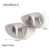 Wholesale Women's Stainless Steel Geometric Brushed And Electroplated Water Drop Hollow Earrings Light Luxury